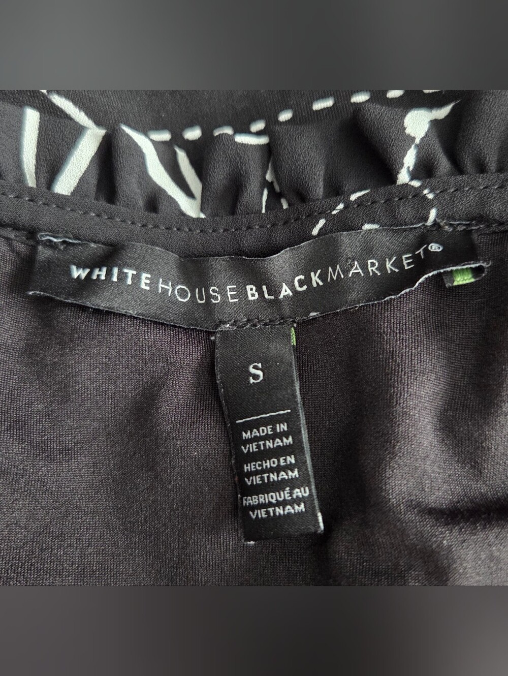 White House Black Market Black Star & Constellation Tie-Neck Blouse - Picture 10 of 10